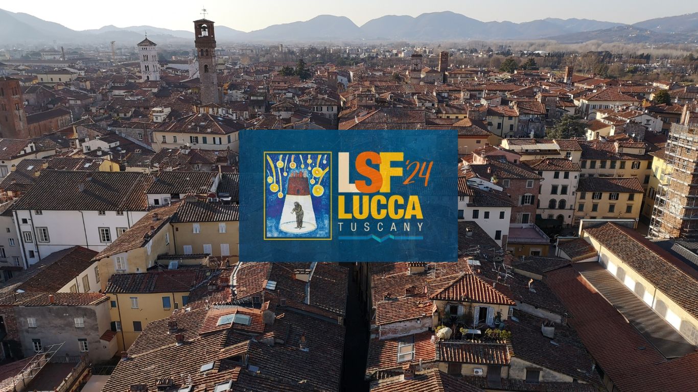 View of Lucca from the top of Torre Guinigi Lucca. Lucca Summer Festival